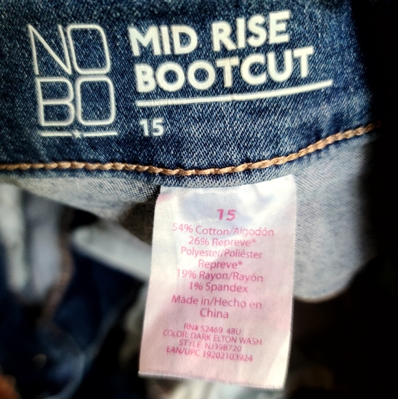 No Boundaries mud rise boot cut jeans sz15 NWT - Picture 4 of 6